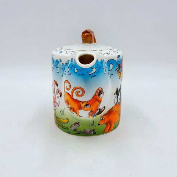 Paul Cardew Noah’s Ark Ceramic Teapot 2008 Animal Design Multicolor W/Box - Picture 2 of 11